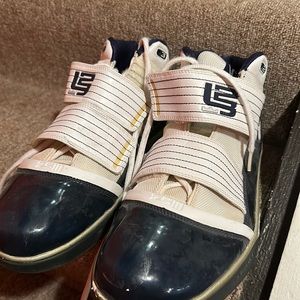 Nike Lebrons navy and white